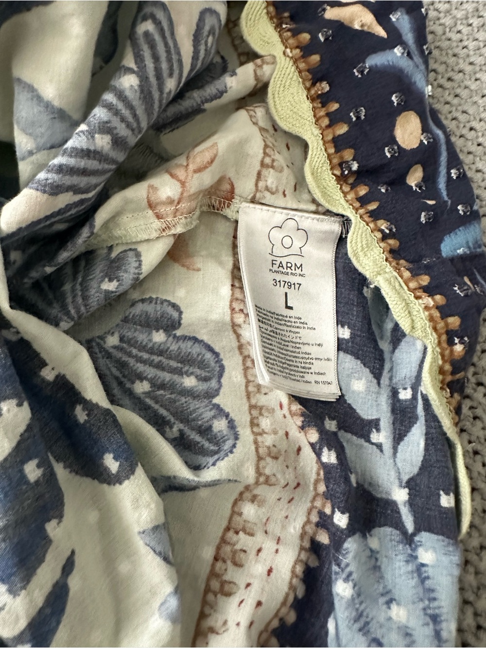 FARM RIO Ocean Tapestry Maxi Dress Large - Picture 5 of 12